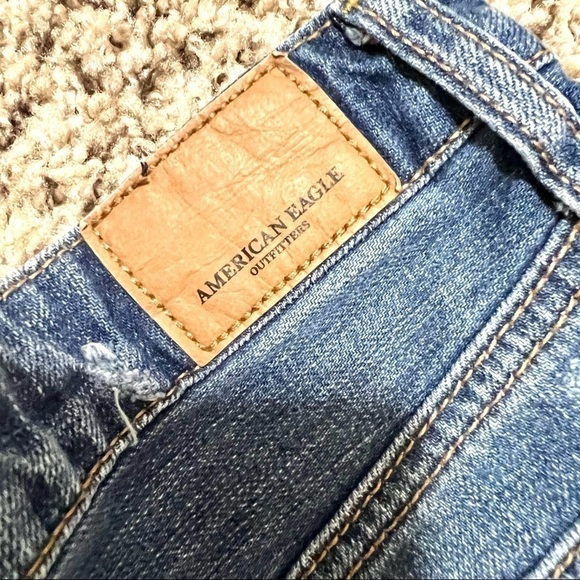 AMERICAN OUTFITTERS High Rise Festival Destroyed Denim Mini Skirt womens size 0 - Picture 7 of 9